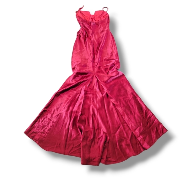 Selina Designer Red‎ Sexy Bodycon Mermaid Ball Gown Prom Dress Size XS - Picture 7 of 13